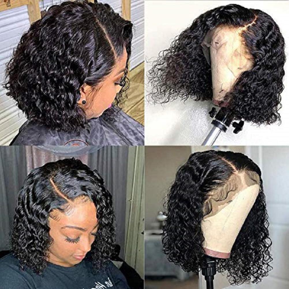 Synthetic Wig with 35.56cm, Short Curly Bob Inch Deep Wave - product gallery image 2