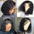 Synthetic Wig with 35.56cm, Short Curly Bob Inch Deep Wave - product gallery image 2