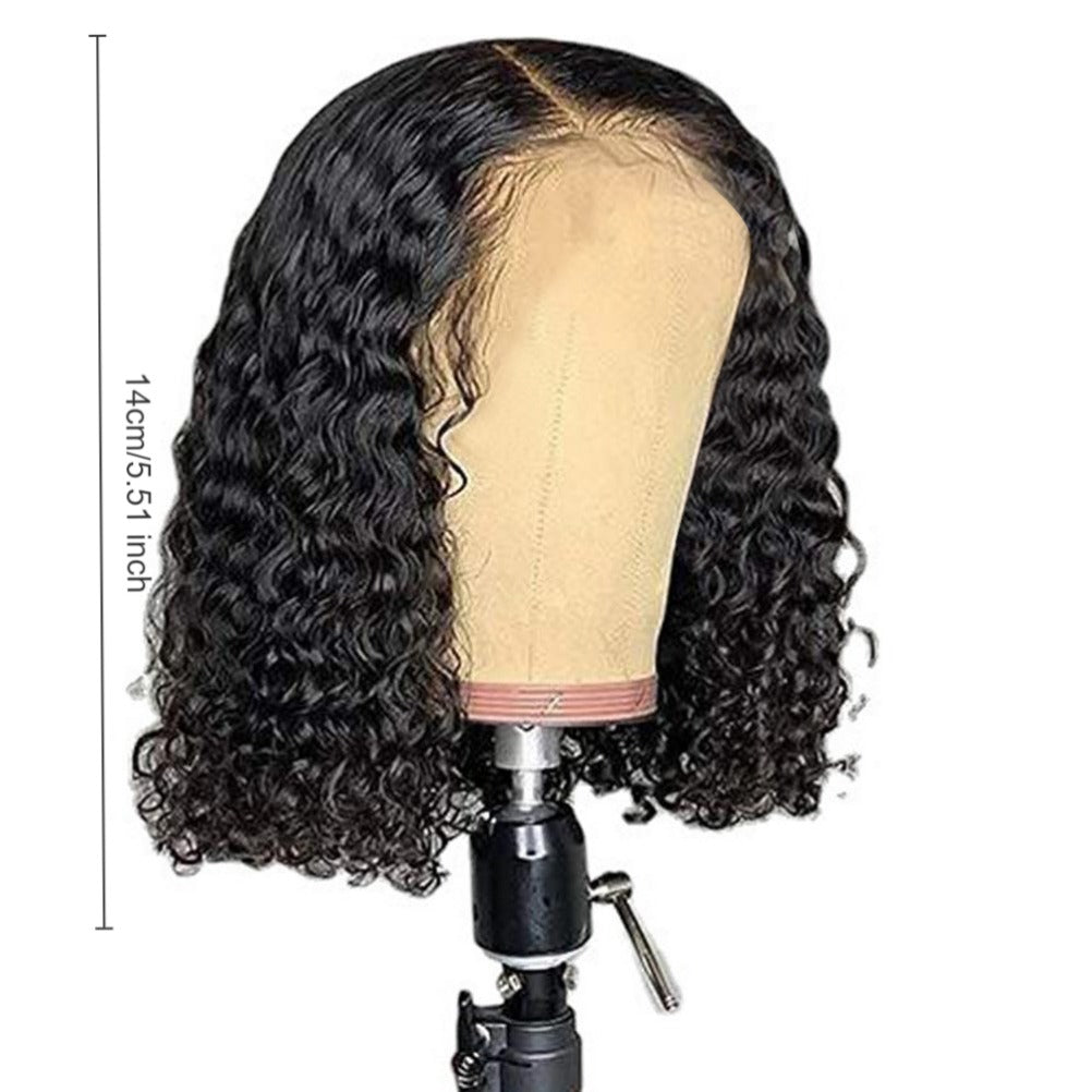 Synthetic Wig with 35.56cm, Short Curly Bob Inch Deep Wave - product gallery image 5