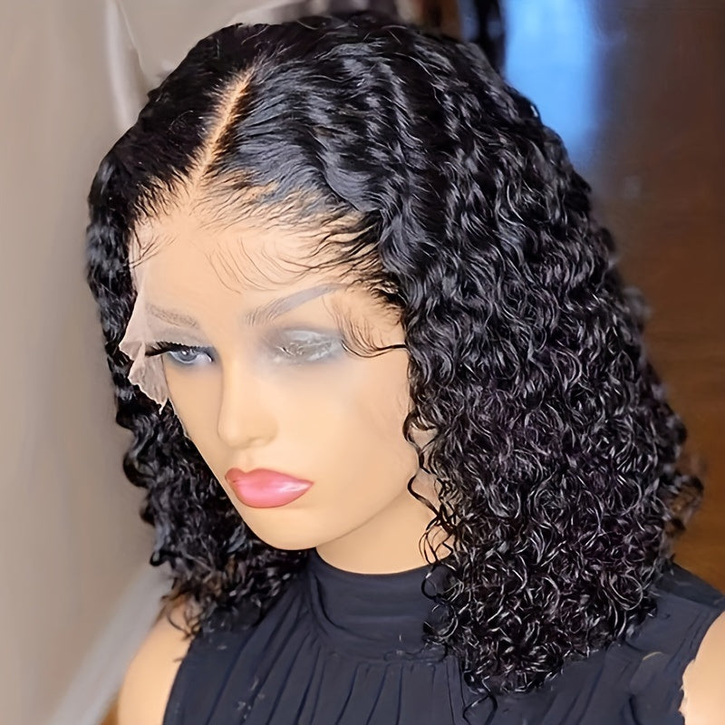 Synthetic Wig with 35.56cm, Short Curly Bob Inch Deep Wave