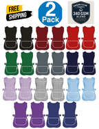 Tabard Apron 2-Pack with Button-Side 2-Pack Solid Check Options - product gallery image 21