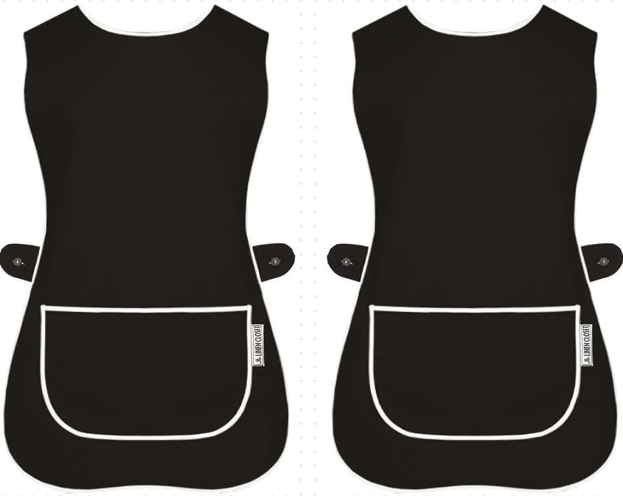 Tabard Apron 2-Pack with Button-Side 2-Pack Solid Check Options - product gallery image 23