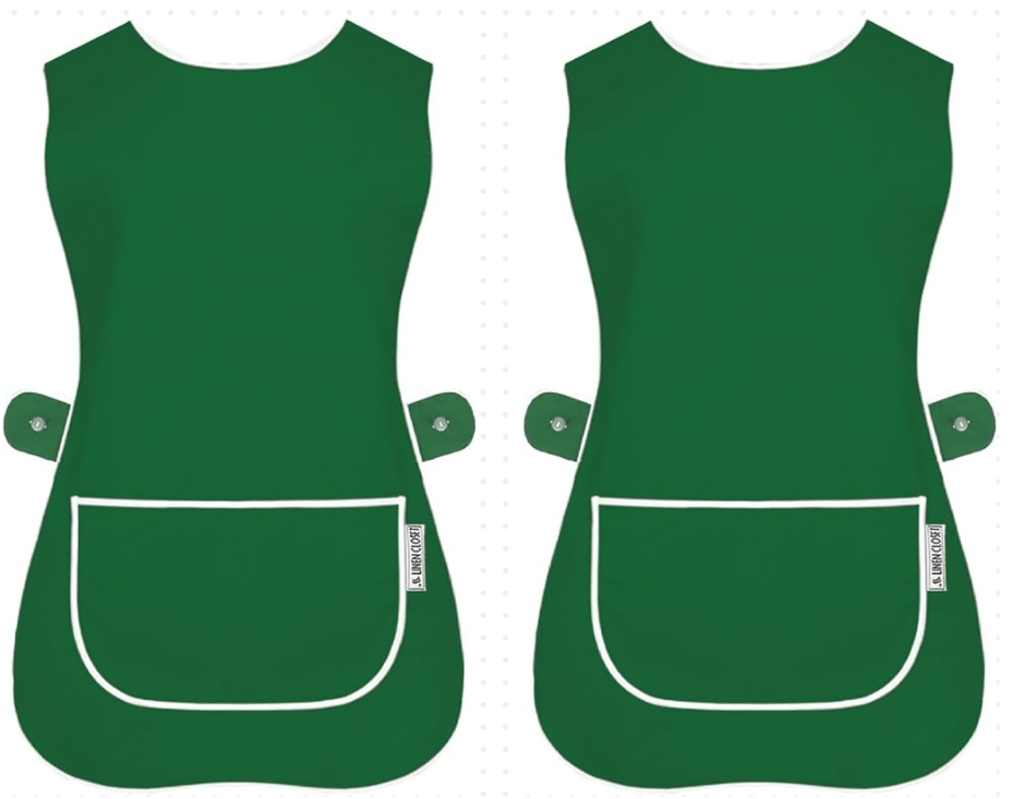 Tabard Apron 2-Pack with Button-Side 2-Pack Solid Check Options - product gallery image 25