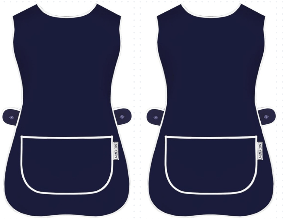 Tabard Apron 2-Pack with Button-Side 2-Pack Solid Check Options - product gallery image 27
