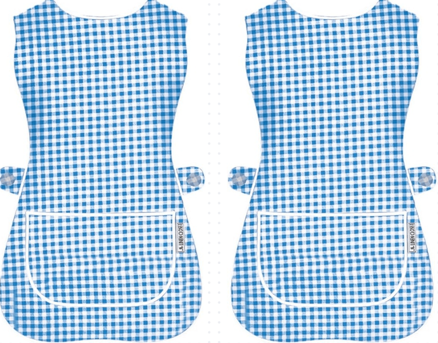 Tabard Apron 2-Pack with Button-Side 2-Pack Solid Check Options - product gallery image 30