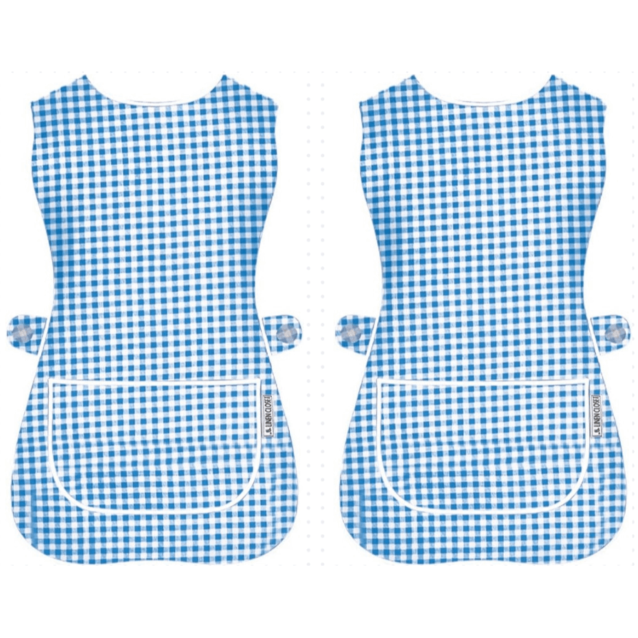 Tabard Apron 2-Pack with Button-Side 2-Pack Solid Check Options