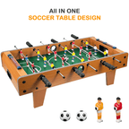 Tabletop Football Game with 70cm, Wood, Foosball Table Wooden Compact Table Top - product gallery image 5