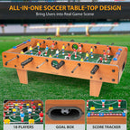 Tabletop Football Game with 70cm, Wood, Foosball Table Wooden Compact Table Top - product gallery image 7