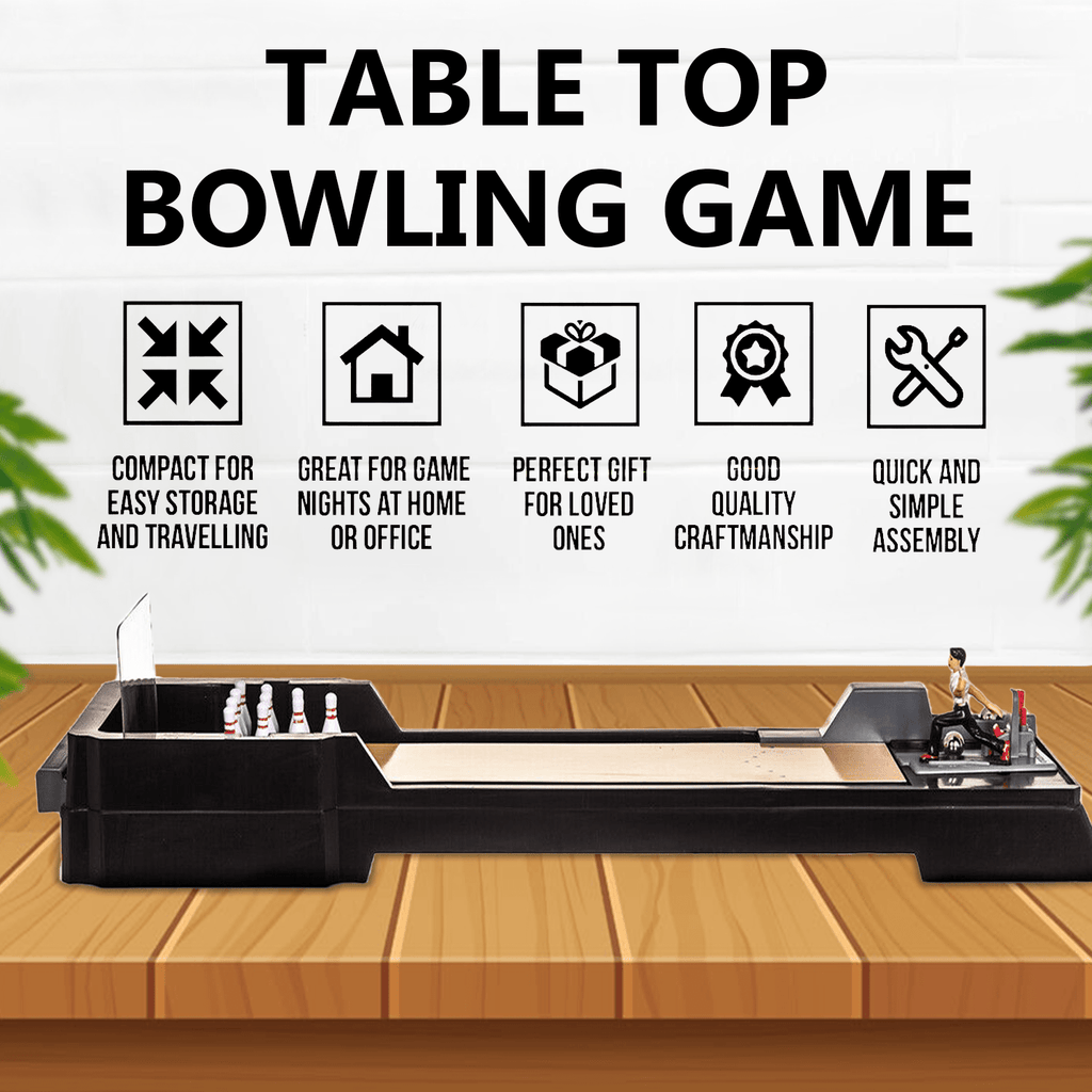 Tabletop Game with Wheels, Bowling Game, Mini Bowling Pins Balls Desktop Bowling - product gallery image 15