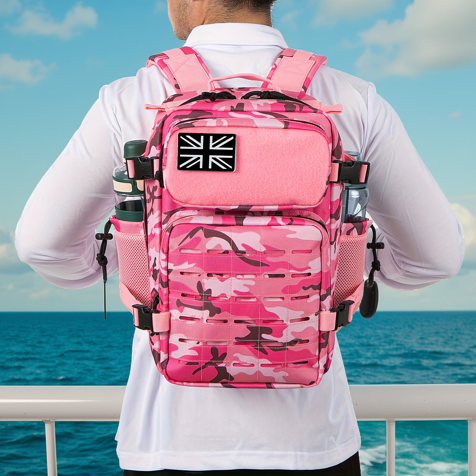 Tactical Backpack with Water-Resistant, Waterproof - Pink option
