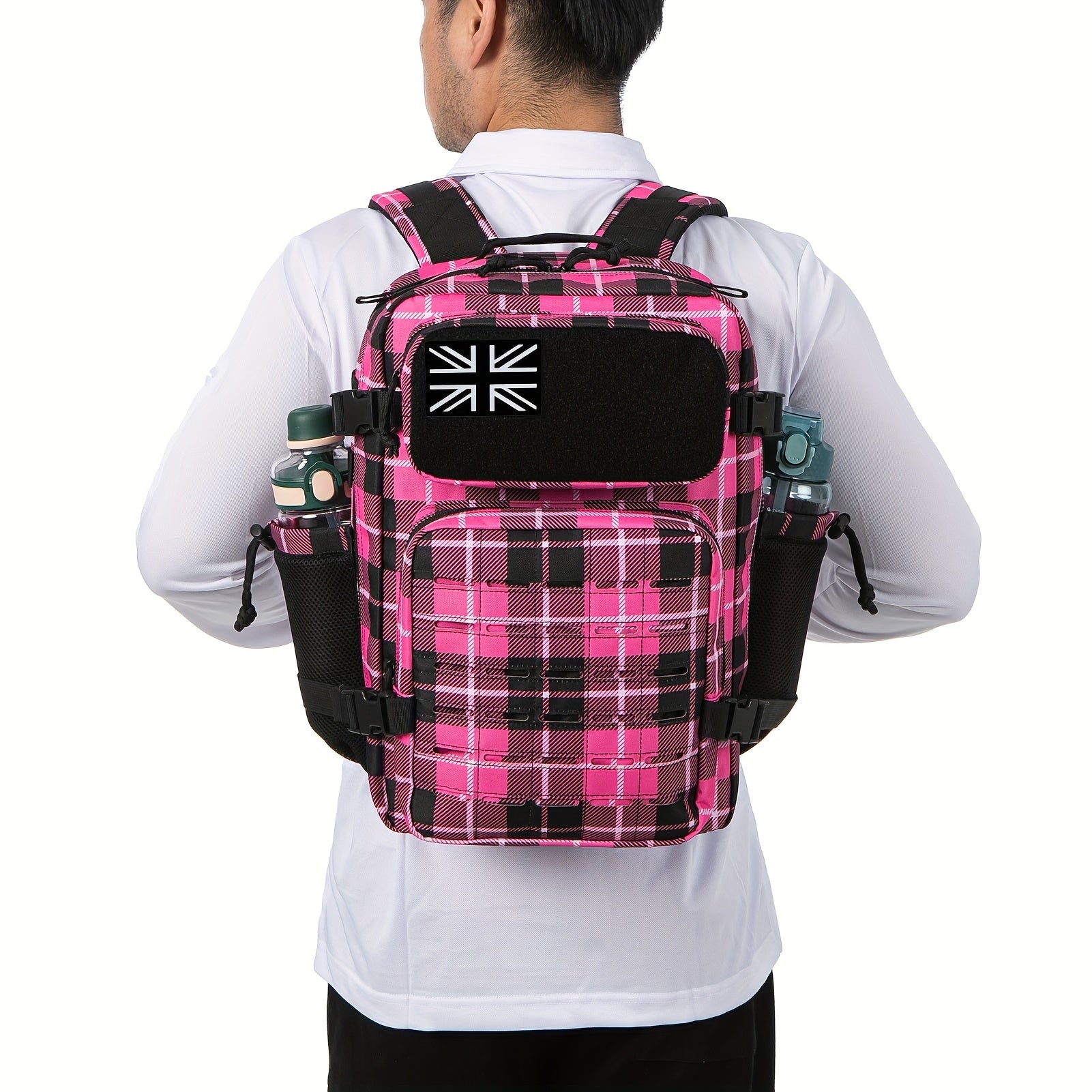 Tactical Backpack with Water-Resistant, Waterproof - Rose Red option