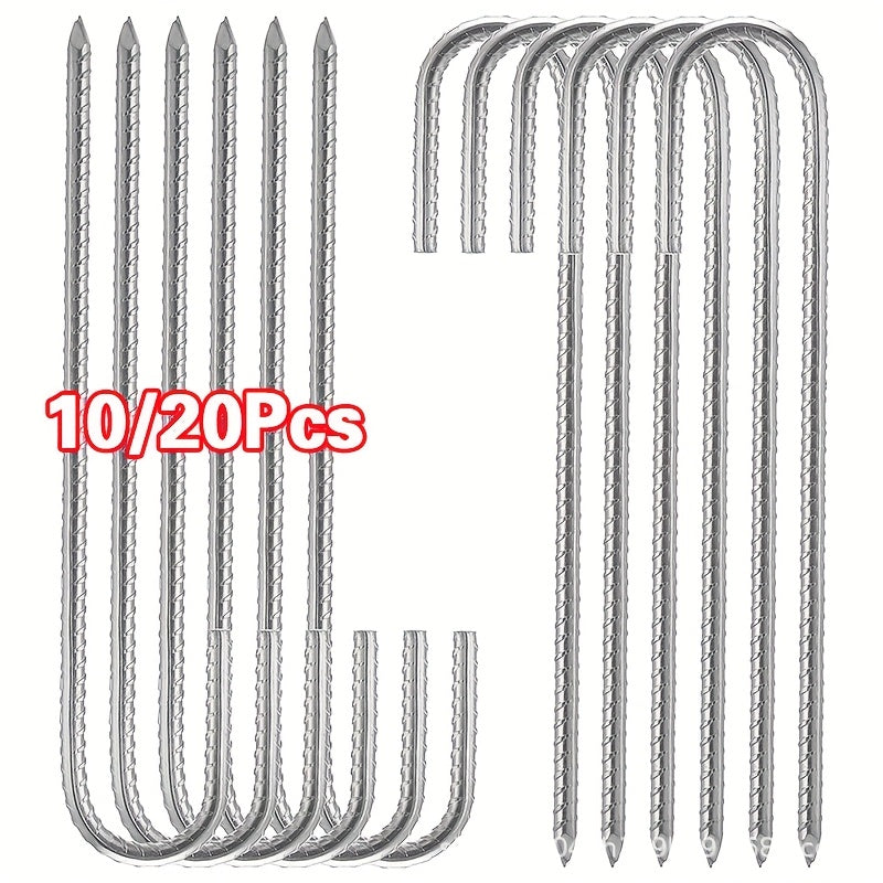 Tent Peg with Pull-Out, 8mm, 30cm, Plastic, 20 Pack, 10pcs