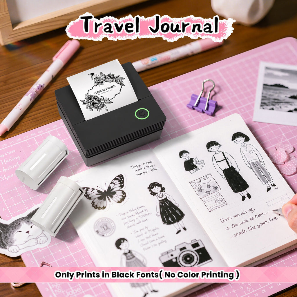 Thermal Label Printer Portable Wireless Inkless Mini 203DPI with Rechargeable - product gallery image 10