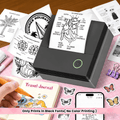 Thermal Label Printer Portable Wireless Inkless Mini 203DPI with Rechargeable