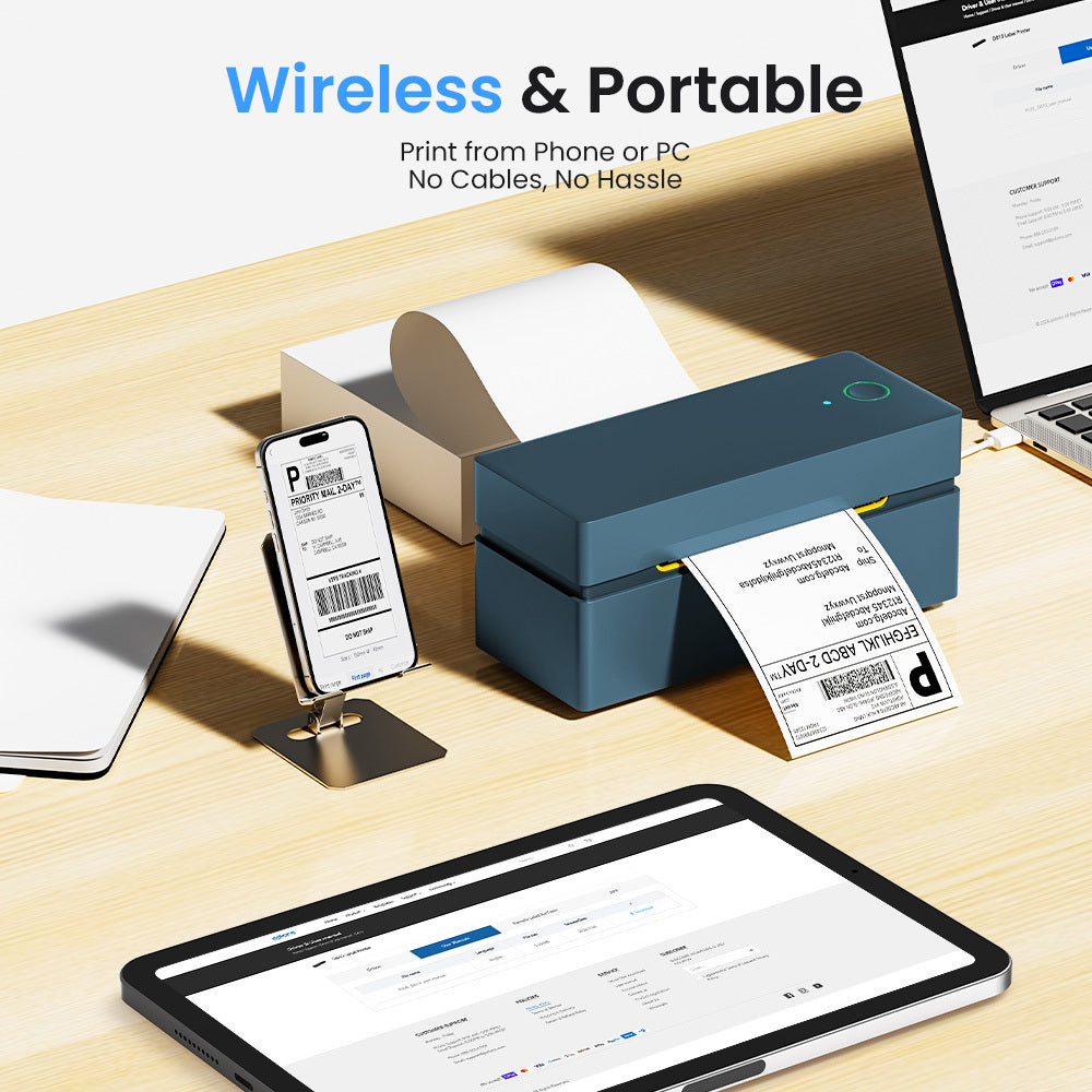 Thermal Label Printer Wireless 4x6 Bluetooth USB High-Speed Shipping - product gallery image 10