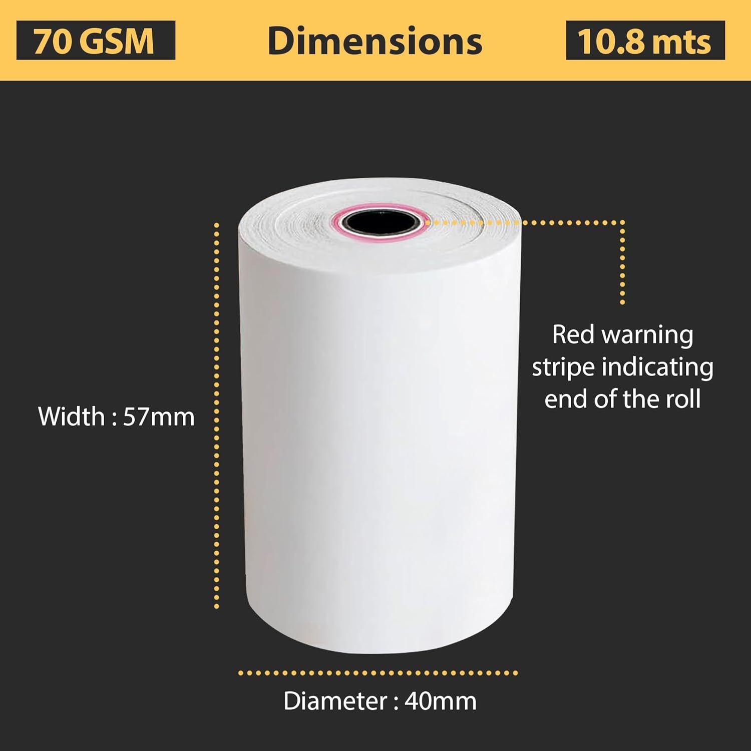 Thermal Paper Roll with 100 Pack, 57x40 Till Rolls (100 Pack) - product gallery image 4