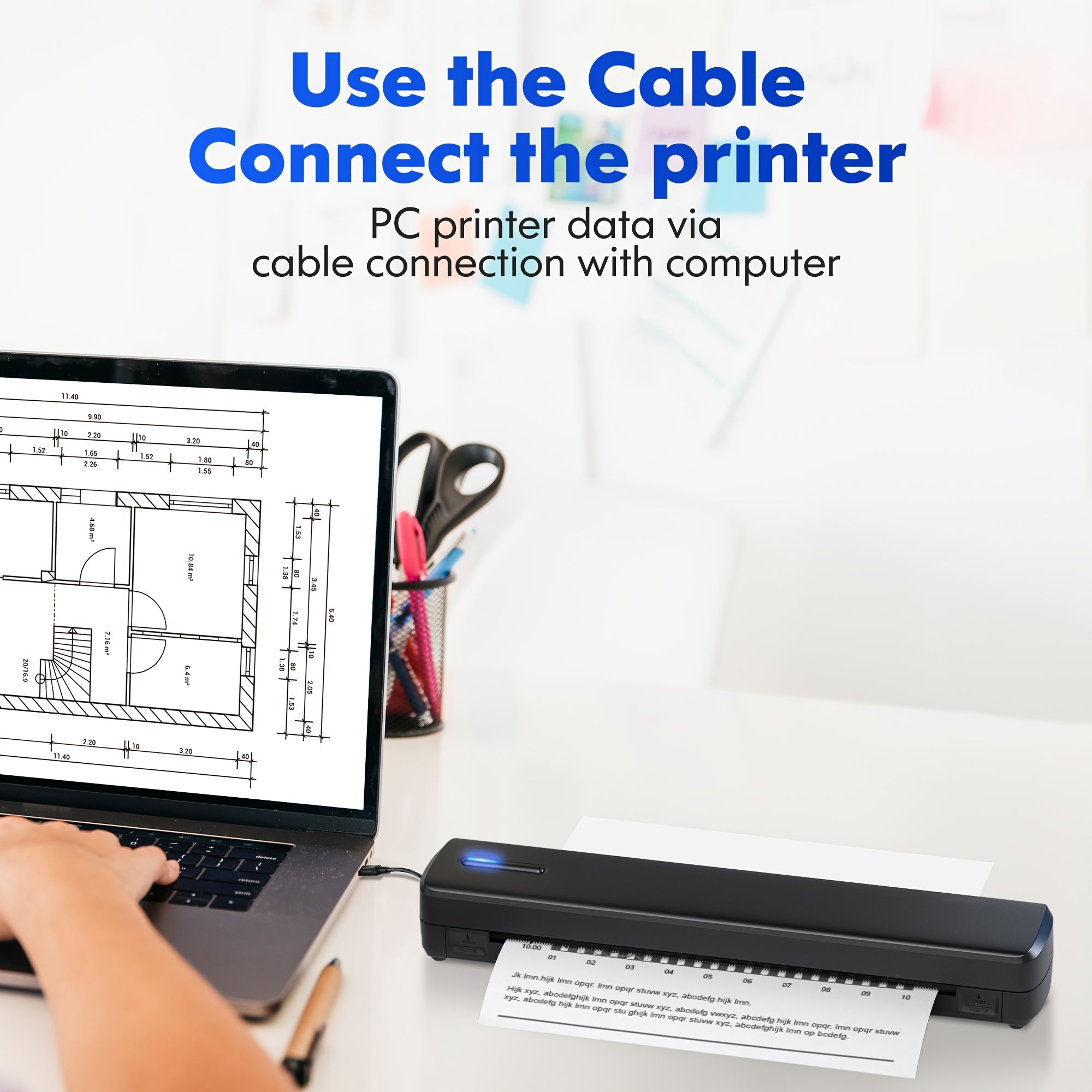 Thermal Printer D810B Portable A4 Options for home and travel devices - product gallery image 5