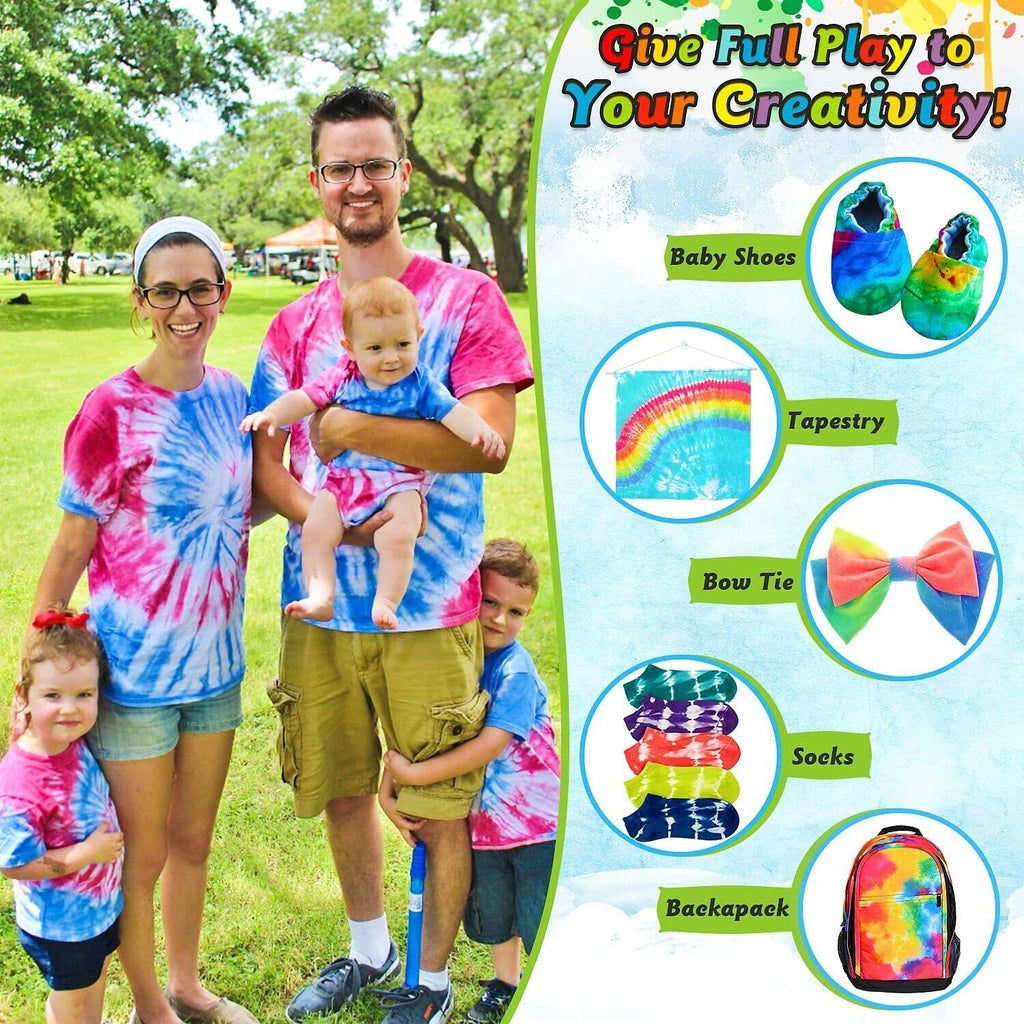 Tie Dye Kit with 120ml, Cotton, Colours Complete Squeeze Bottles, Rubber - product gallery image 7