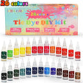 Tie Dye Kit with 120ml, Cotton, Colours Complete Squeeze Bottles, Rubber