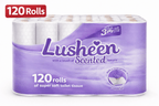 Toilet Roll with 120 Rolls, Lavender, Lusheen Lavender 3-Ply Rolls Bulk Sheets - product gallery image 4