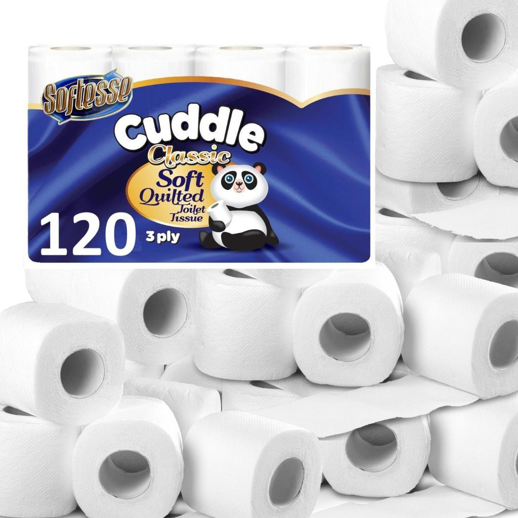 Toilet Roll with 120 Rolls, Panda Quilted Soft 3-Ply 120-Roll Bulk Pack - product gallery image 2