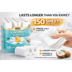 Toilet Roll with 18 Pack, Little Duck Coconut 18PK - product gallery image 3