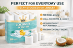 Toilet Roll with 18 Pack, Little Duck Coconut 18PK - product gallery image 9