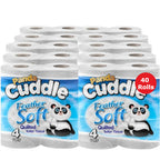 Toilet Roll with 40 Pack, 40 Rolls, Luxury Quilted Rolls Bulk Buy Soft
