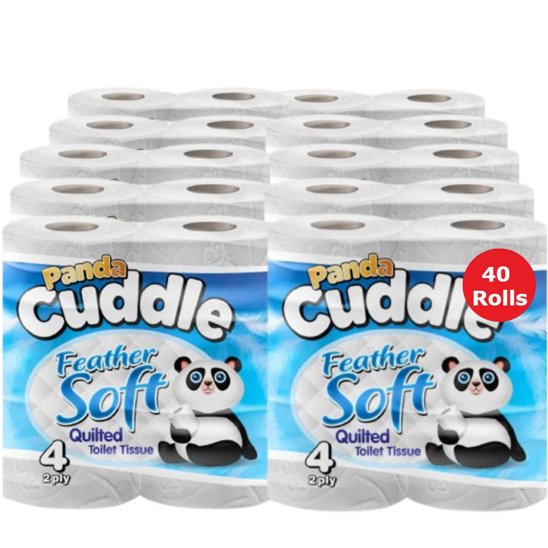 Toilet Roll with 40 Pack, 40 Rolls, Luxury Quilted Rolls Bulk Buy Soft
