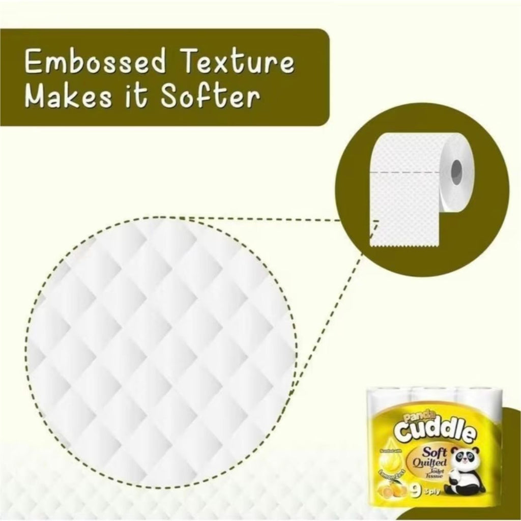 Toilet Roll with 90 Pack, Rolls Bulk Buy Ply Soft Quilted - product gallery image 2