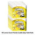 Toilet Roll with 90 Pack, Rolls Bulk Buy Ply Soft Quilted