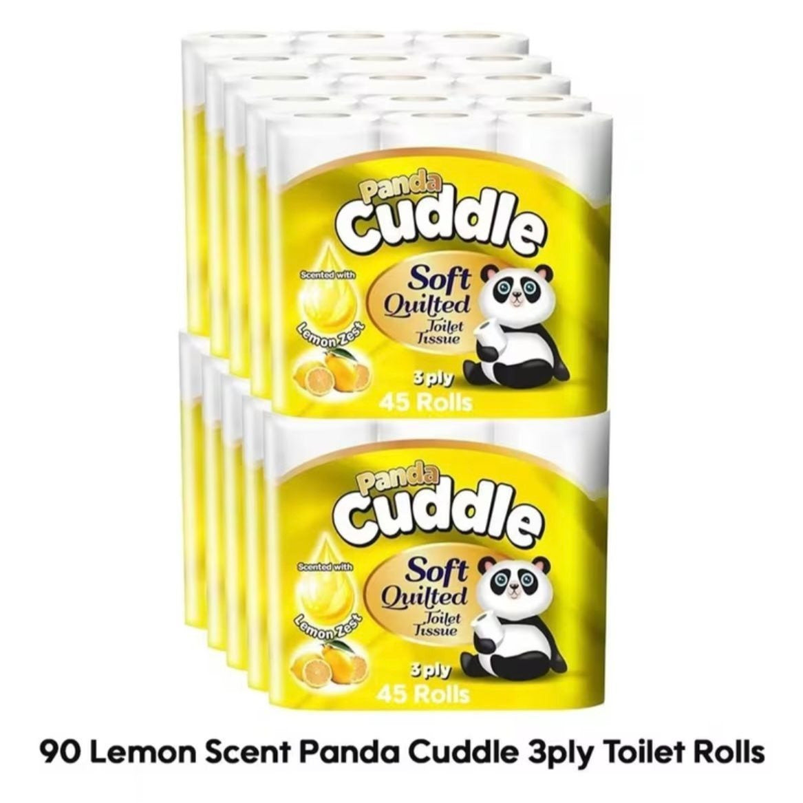 Toilet Roll with 90 Pack, Rolls Bulk Buy Ply Soft Quilted