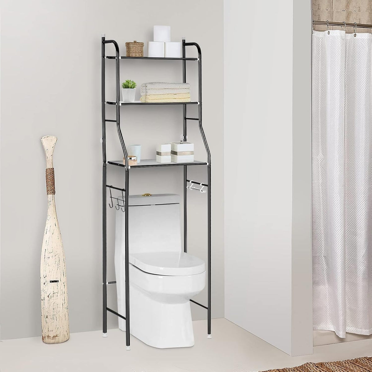 Toilet Roll with Space-Saving, Non-Slip, Freestanding, Metal - product gallery image 9