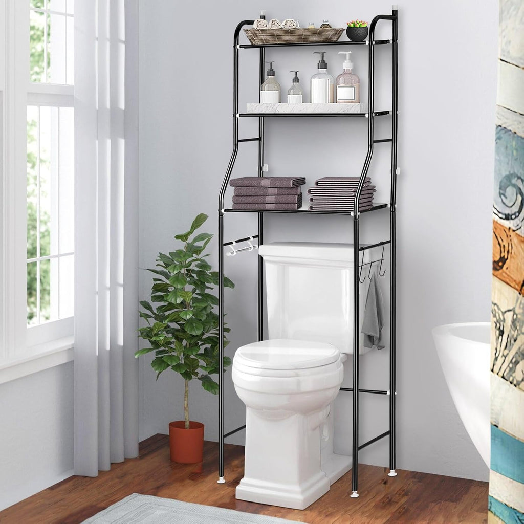 Toilet Roll with Space-Saving, Non-Slip, Freestanding, Metal