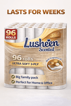 Toilet Tissue with 96 Rolls, Lusheen Shea Butter 96R, Rolls 3-Ply Extra Long Sheets Soft - product gallery image 6