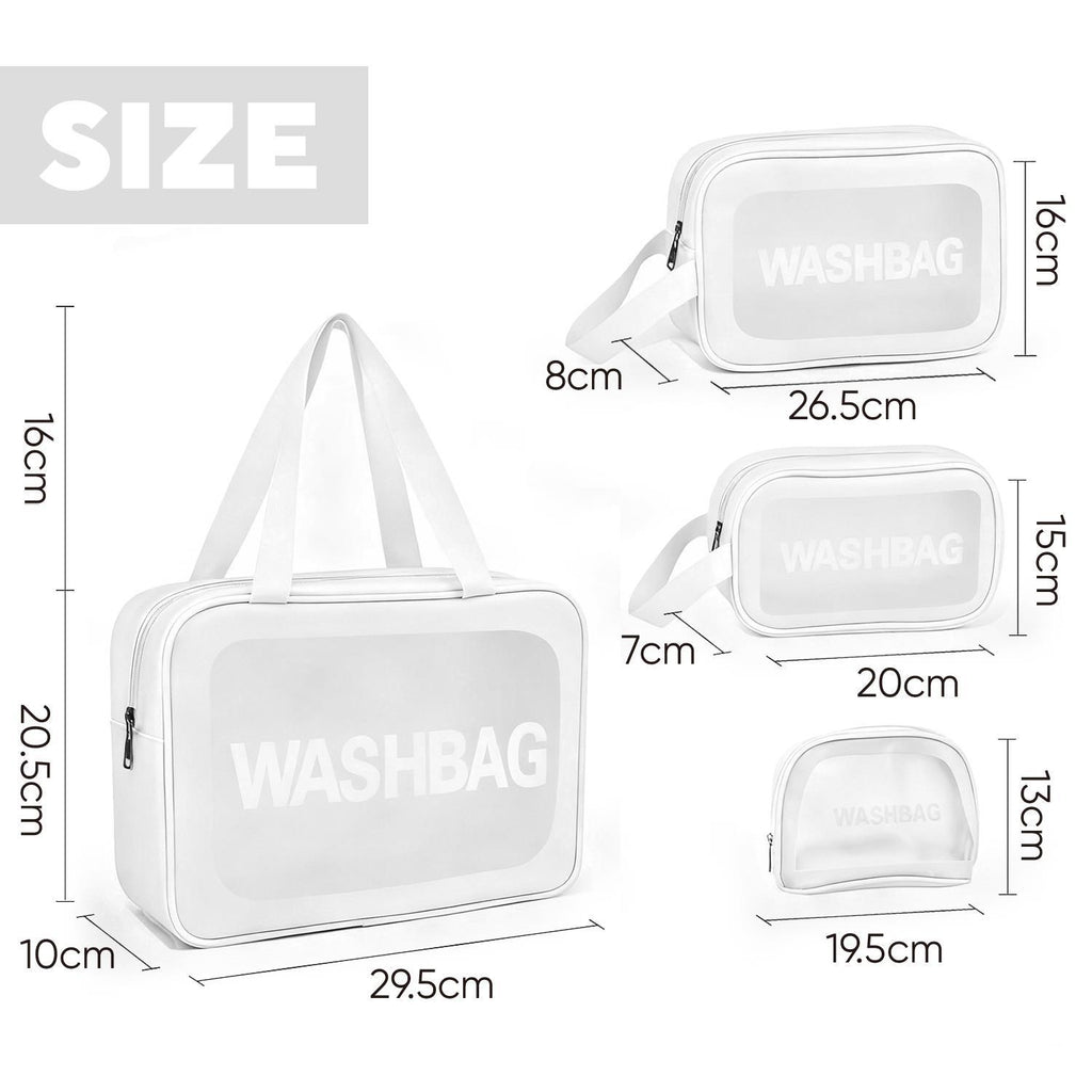 Toiletry Bag with Waterproof, 4pcs, LIVHOME Clear PVC 4pcs Waterproof Transparent - product gallery image 15