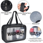 Toiletry Bag with Waterproof, 4pcs, Taylor Brown Clear PVC 4pcs Waterproof - product gallery image 16