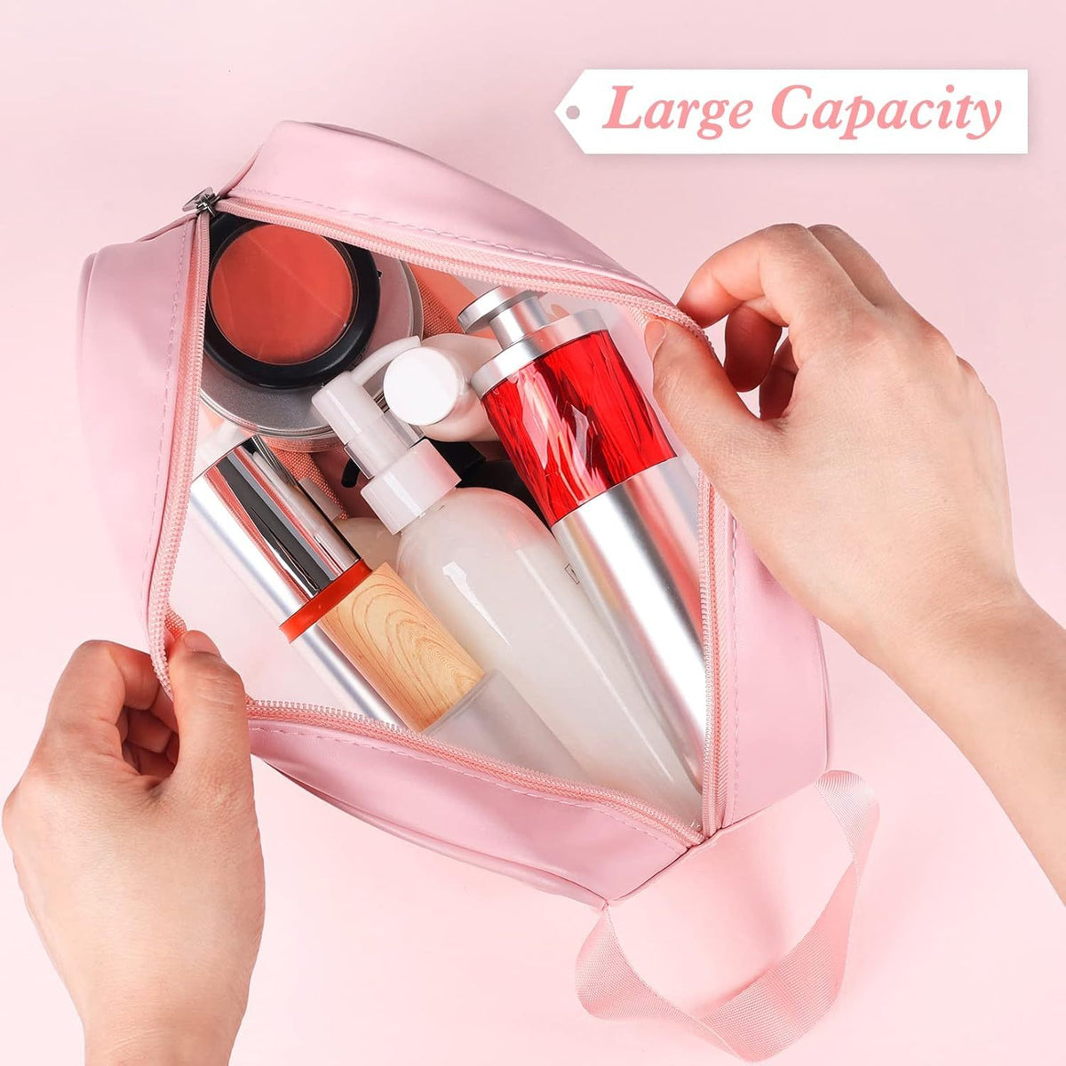 Toiletry Bag with Waterproof, 4pcs, Taylor Brown Clear PVC 4pcs Waterproof - product gallery image 2