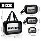 Toiletry Bag with Waterproof, 4pcs, Taylor Brown Clear PVC 4pcs Waterproof - product gallery image 21