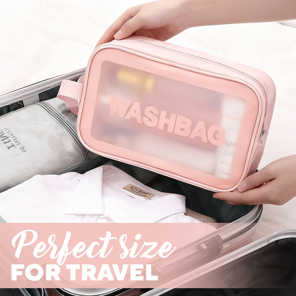 Toiletry Bag with Waterproof, 4pcs, Taylor Brown Clear PVC 4pcs Waterproof - product gallery image 5