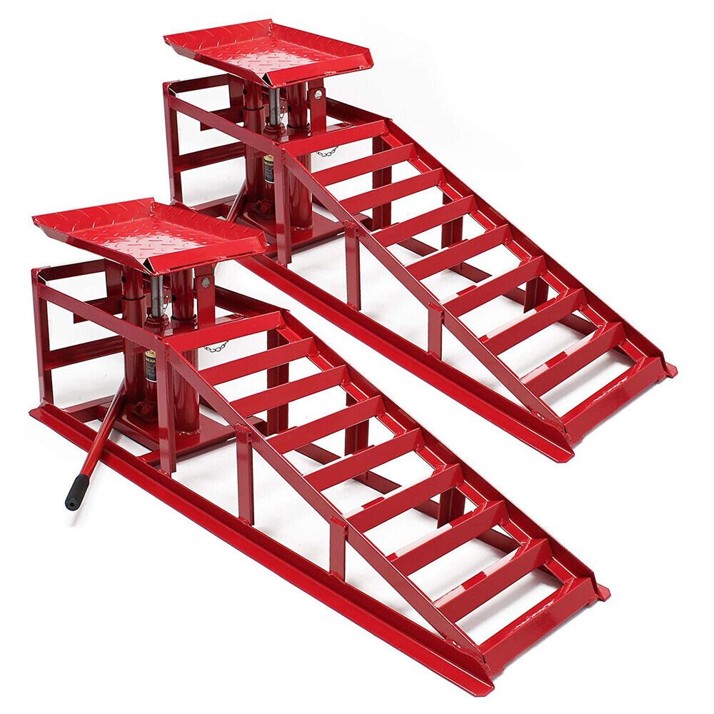 Ton 2pcs Car Ramps Heavy Duty Garage with 4Ton Vehicle Ramp - product gallery image 2