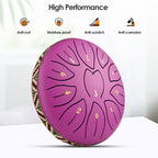 Tongue Drum with 11 Notes, Steel Inch Notes Handpan Percussion Instrument - product gallery image 24