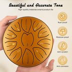 Tongue Drum with 11 Notes, Steel Inch Notes Key Handpan Percussion - product gallery image 9