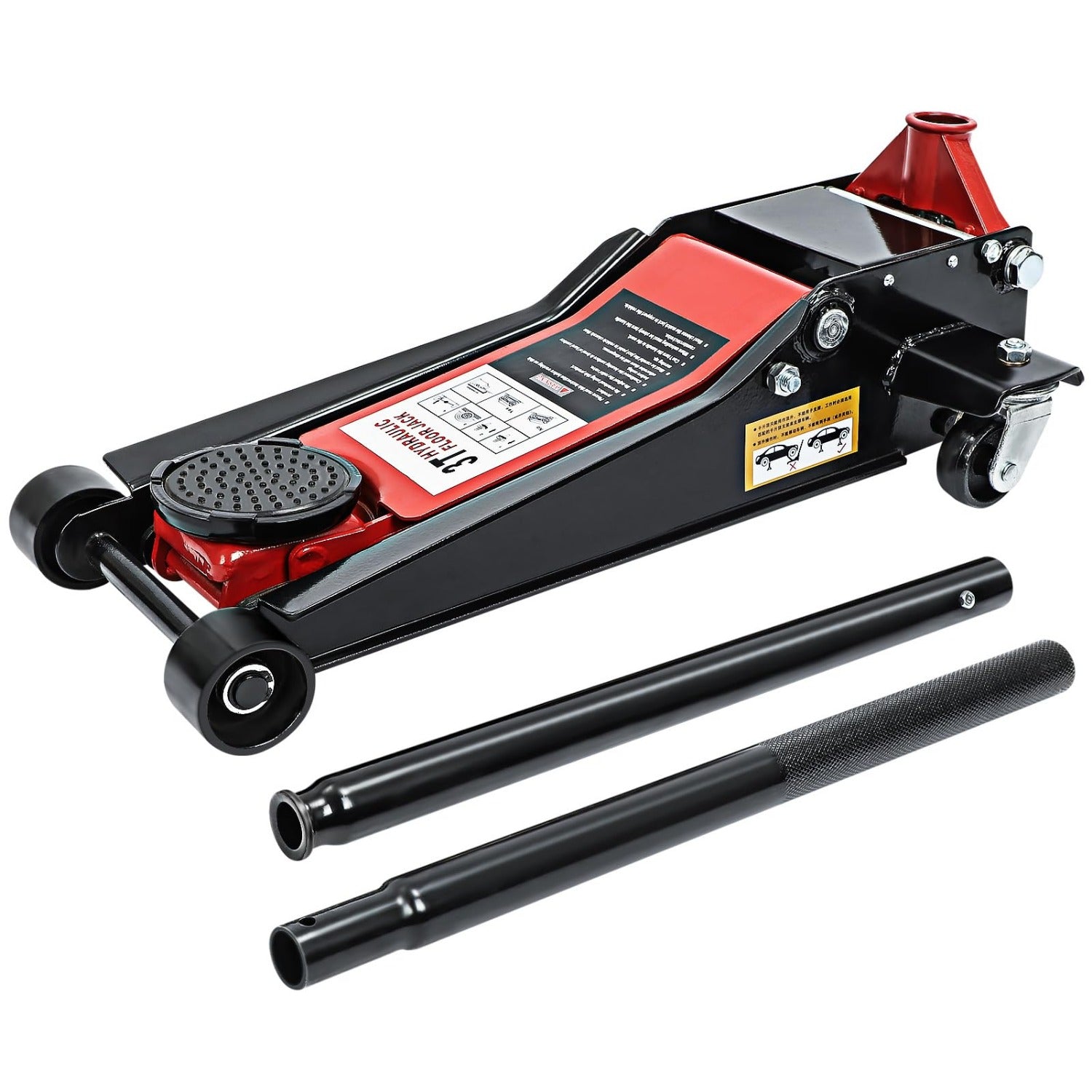 Tonne Trolley Jack Hydraulic Lift Lifting with Non-Slip, Wheels - product gallery image 2