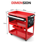 Tool Trolley Cart with Wheels, Lockable, 75kg, Tier Heavy Duty Steel Workshop Garage - product gallery image 8