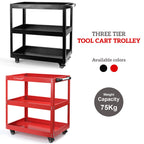 Tool Trolley with Wheels, Lockable, Heavy Duty Tier Cart Wheels Garage - product gallery image 10