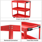 Tool Trolley with Wheels, Lockable, Heavy Duty Tier Cart Wheels Garage - product gallery image 5