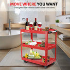 Tool Trolley with Wheels, Lockable, Heavy Duty Tier Cart Wheels Garage - product gallery image 7