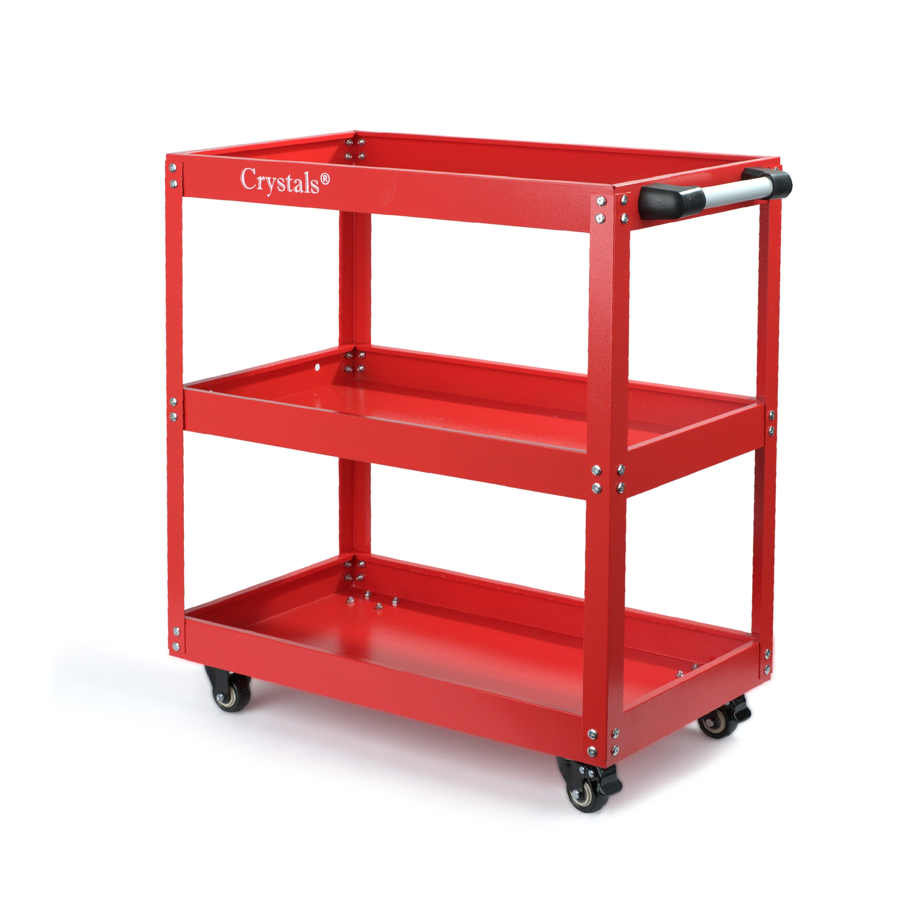 Tool Trolley with Wheels, Lockable, Heavy Duty Tier Cart Wheels Garage
