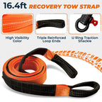 Tow & Recovery Rope with Off-Road Kit High Strength Hooks Storage - product gallery image 9